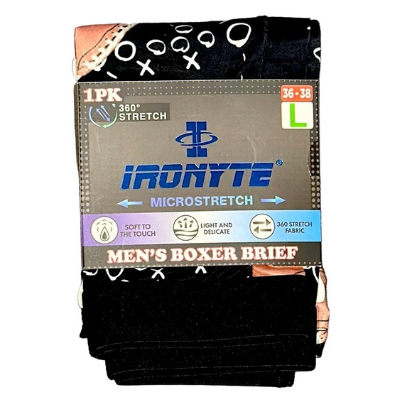 Mens Footballs & Coach's Playbook Boxer Briefs - Size Large - Ironyte - NWT - Picture 1 of 3